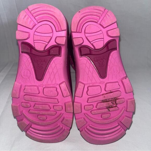 Kamik Waterproof Snow Rain Boots Pink Size 11 Insulated Adjustable Outdoor Play - Picture 9 of 10